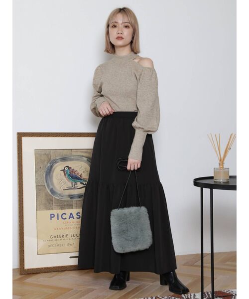 MURUA（ムルーア）の「ギャザーマキシスカート（スカート・レディース・ブラック/グリーン/その他1・FREE）」の12枚目の写真