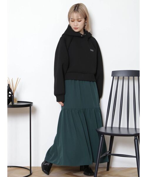 MURUA（ムルーア）の「ギャザーマキシスカート（スカート・レディース・ブラック/グリーン/その他1・FREE）」の10枚目の写真