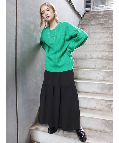 MURUA（ムルーア）の「ギャザーマキシスカート（スカート・レディース・ブラック/グリーン/その他1・FREE）」の13枚目の写真