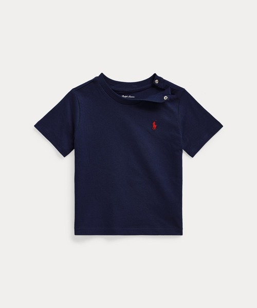POLO RALPH LAUREN CHILDRENSWEAR(ポロ ラルフ ローレン チルドレンズウェア)の「コットン ジャージー クルーネック Tシャツ(Tシャツ/カットソー・キッズ・ネイビー系1・12M/18M/24M)」の1枚目の写真
