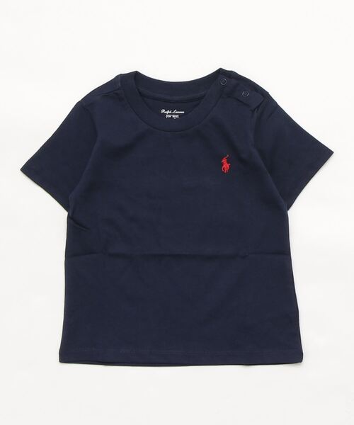 POLO RALPH LAUREN CHILDRENSWEAR(ポロ ラルフ ローレン チルドレンズウェア)の「コットン ジャージー クルーネック Tシャツ(Tシャツ/カットソー・キッズ・ネイビー系1・12M/18M/24M)」の2枚目の写真