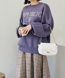 un dix cors | 大人かわいい　ロゴ入りJQニットプルオーバー(ニット/セーター)
