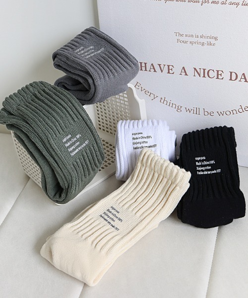 Vipoa（ヴィポア）の「ヘビーウェイトリブソックス（ソックス/靴下・レディース・ホワイト/ブラック/グレー/アイボリー・FREE）」の8枚目の写真