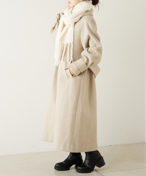 Chico（チコ）の「【2022AW】太フリンジストール（マフラー・レディース・アイボリー/チャコールグレー/グリーン/ベージュ/ピンク/ブルー系その他・FREE）」の9枚目の写真