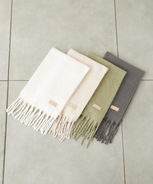 Chico（チコ）の「【2022AW】太フリンジストール（マフラー・レディース・アイボリー/チャコールグレー/グリーン/ベージュ/ピンク/ブルー系その他・FREE）」の13枚目の写真