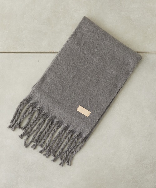 Chico（チコ）の「【2022AW】太フリンジストール（マフラー・レディース・アイボリー/チャコールグレー/グリーン/ベージュ/ピンク/ブルー系その他・FREE）」の15枚目の写真