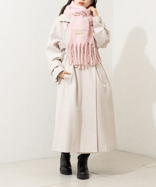 Chico（チコ）の「【2022AW】太フリンジストール（マフラー・レディース・アイボリー/チャコールグレー/グリーン/ベージュ/ピンク/ブルー系その他・FREE）」の20枚目の写真