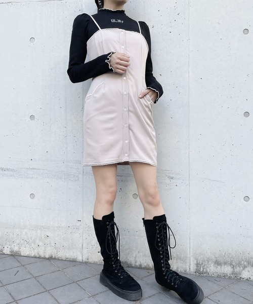 lilLilly（リルリリー）の「スカラップキャミワンピース（ワンピース