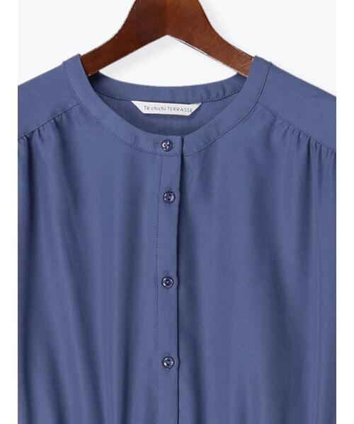 Te chichi TERRASSE（テチチテラス）の「ウエストギャザーワンピース（ワンピース・レディース・ネイビー/キャメル/ブルー・ﾌﾘ-）」の20枚目の写真