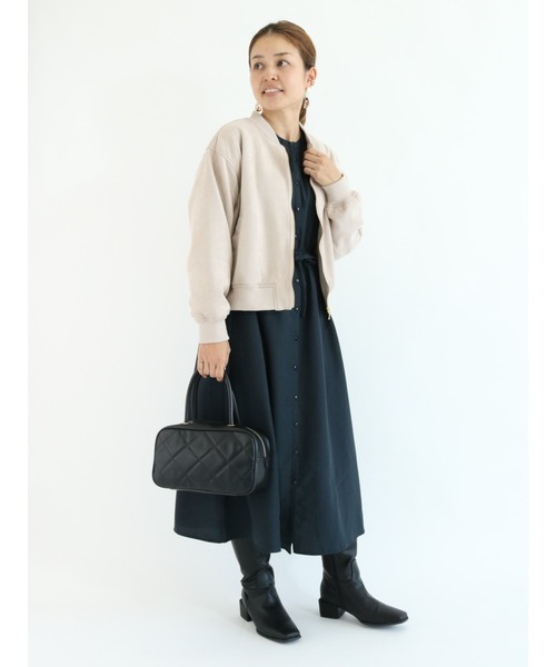 Te chichi TERRASSE（テチチテラス）の「ウエストギャザーワンピース（ワンピース・レディース・ネイビー/キャメル/ブルー・ﾌﾘ-）」の6枚目の写真