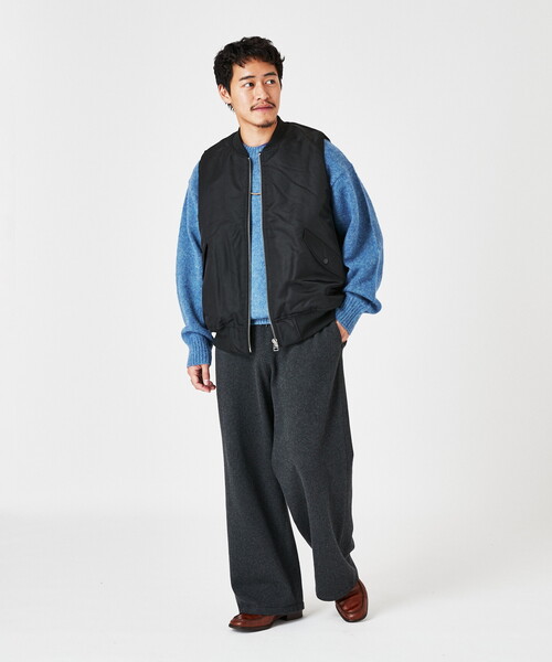 B.C STOCK（ベーセーストック）の「MA-1 ミリタリーベスト（ブルゾン・メンズ・ブラック/カーキ・MEDIUM/LARGE）」の15枚目の写真