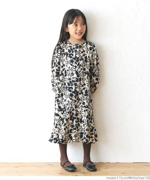 caramelbaby&child 花柄ワンピース セール】キッズ親子お揃い花柄裾フレアワンピース（ワンピース