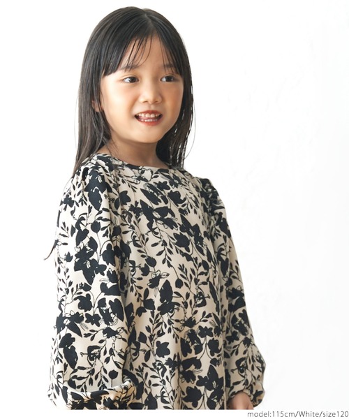セール】キッズ親子お揃い花柄裾フレアワンピース（ワンピース）｜coca