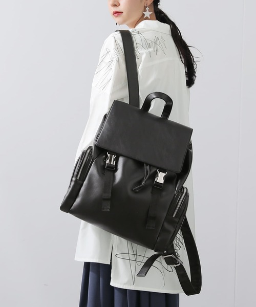 osharewalker（オシャレウォーカー）の「【廃盤】『ジップデザインリュック』（バックパック/リュック・メンズ・ブラック・FREE）」の3枚目の写真