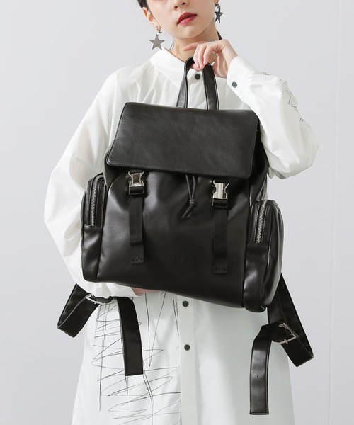 osharewalker（オシャレウォーカー）の「【廃盤】『ジップデザインリュック』（バックパック/リュック・メンズ・ブラック・FREE）」の5枚目の写真