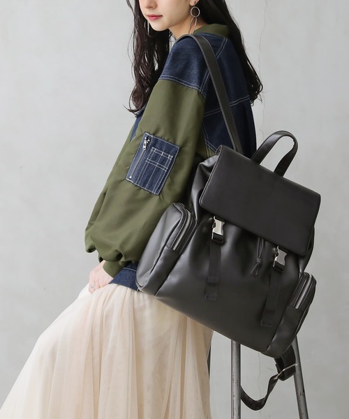 osharewalker（オシャレウォーカー）の「【廃盤】『ジップデザインリュック』（バックパック/リュック・メンズ・ブラック・FREE）」の6枚目の写真