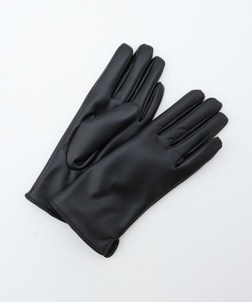 Honeys（ハニーズ）の「フェイクレザー手袋（手袋・レディース・ブラック/ダークブラウン/キャメル・FREE）」の14枚目の写真