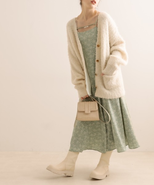 OLIVE des OLIVE（オリーブデオリーブ）の「Aimerianejoieキャミワンピース（ワンピース・レディース・サックスブルー/ブラック/オフホワイト/ピンク/ブラウン/ラベンダー/ミント・FREE）」の5枚目の写真