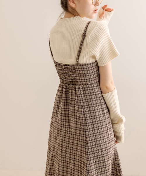 OLIVE des OLIVE（オリーブデオリーブ）の「Aimerianejoieキャミワンピース（ワンピース・レディース・サックスブルー/ブラック/オフホワイト/ピンク/ブラウン/ラベンダー/ミント・FREE）」の14枚目の写真