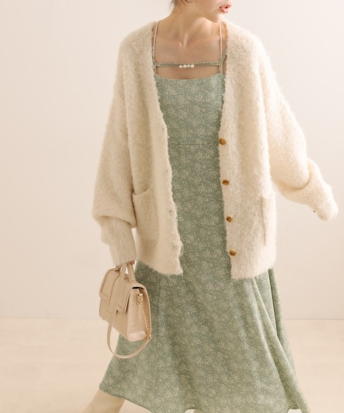 OLIVE des OLIVE（オリーブデオリーブ）の「Aimerianejoieキャミワンピース（ワンピース・レディース・サックスブルー/ブラック/オフホワイト/ピンク/ブラウン/ラベンダー/ミント・FREE）」の15枚目の写真