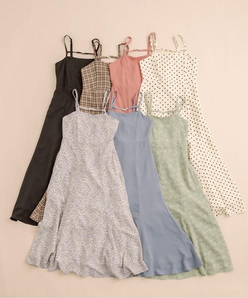 OLIVE des OLIVE（オリーブデオリーブ）の「Aimerianejoieキャミワンピース（ワンピース・レディース・サックスブルー/ブラック/オフホワイト/ピンク/ブラウン/ラベンダー/ミント・FREE）」の17枚目の写真