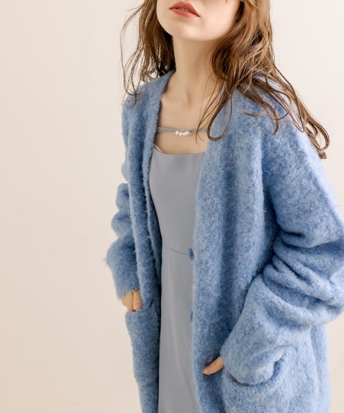 OLIVE des OLIVE（オリーブデオリーブ）の「Aimerianejoieキャミワンピース（ワンピース・レディース・サックスブルー/ブラック/オフホワイト/ピンク/ブラウン/ラベンダー/ミント・FREE）」の16枚目の写真