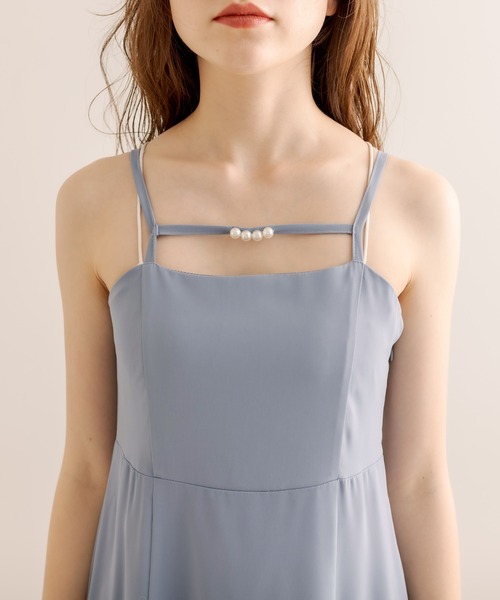 OLIVE des OLIVE（オリーブデオリーブ）の「Aimerianejoieキャミワンピース（ワンピース・レディース・サックスブルー/ブラック/オフホワイト/ピンク/ブラウン/ラベンダー/ミント・FREE）」の11枚目の写真