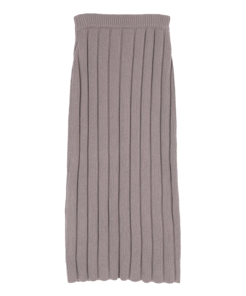 titivate(ティティベイト)の「Iラインリブニットスカート(スカート・レディース・チャコール/グレイッシュベージュ/レッド/ブラック・S/L/M)」の5枚目の写真