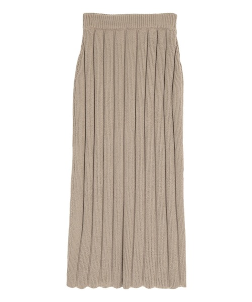 titivate(ティティベイト)の「Iラインリブニットスカート(スカート・レディース・チャコール/グレイッシュベージュ/レッド/ブラック・S/L/M)」の6枚目の写真