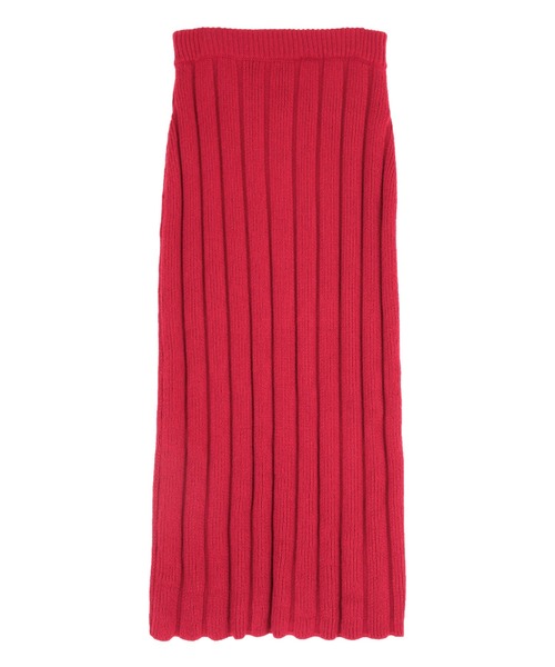 titivate(ティティベイト)の「Iラインリブニットスカート(スカート・レディース・チャコール/グレイッシュベージュ/レッド/ブラック・S/L/M)」の7枚目の写真