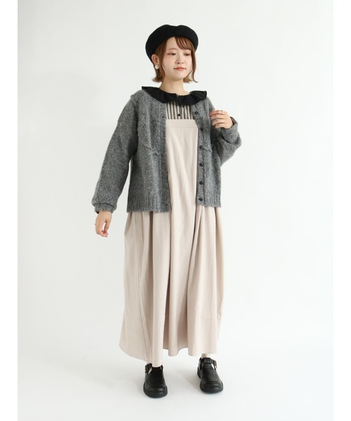 Samansa Mos2（サマンサ モスモス）の「ジャンパースカート（ジャンパースカート・レディース・ブラック/ブラウン/ベージュ・ﾌﾘ-）」の12枚目の写真