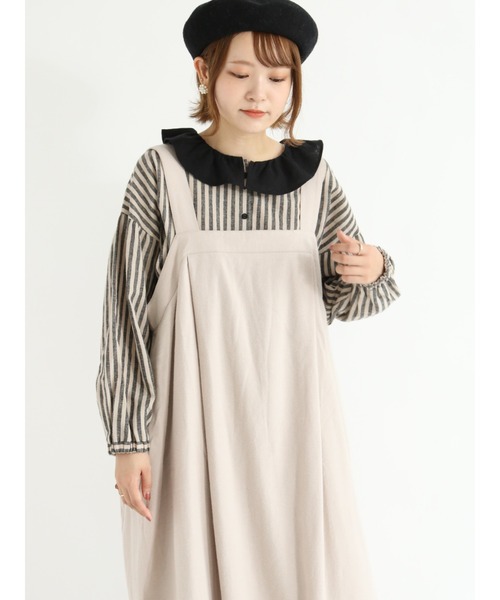 Samansa Mos2（サマンサ モスモス）の「ジャンパースカート（ジャンパースカート・レディース・ブラック/ブラウン/ベージュ・ﾌﾘ-）」の17枚目の写真