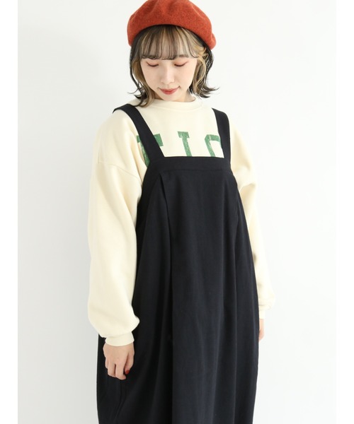 Samansa Mos2（サマンサ モスモス）の「ジャンパースカート（ジャンパースカート・レディース・ブラック/ブラウン/ベージュ・ﾌﾘ-）」の9枚目の写真