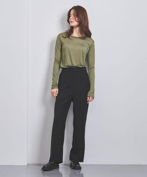 UNITED ARROWS（ユナイテッドアローズ）の「P/TWL バックゴム パンツ（その他パンツ・レディース・ブラック/レッド/ダークグレー・36/38）」の9枚目の写真