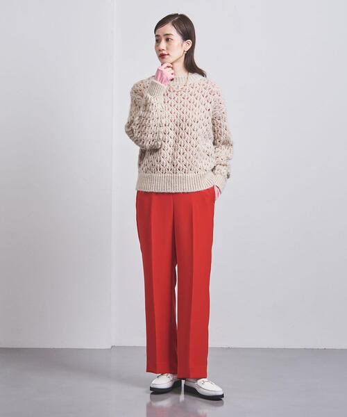 UNITED ARROWS（ユナイテッドアローズ）の「P/TWL バックゴム パンツ（その他パンツ・レディース・ブラック/レッド/ダークグレー・36/38）」の4枚目の写真