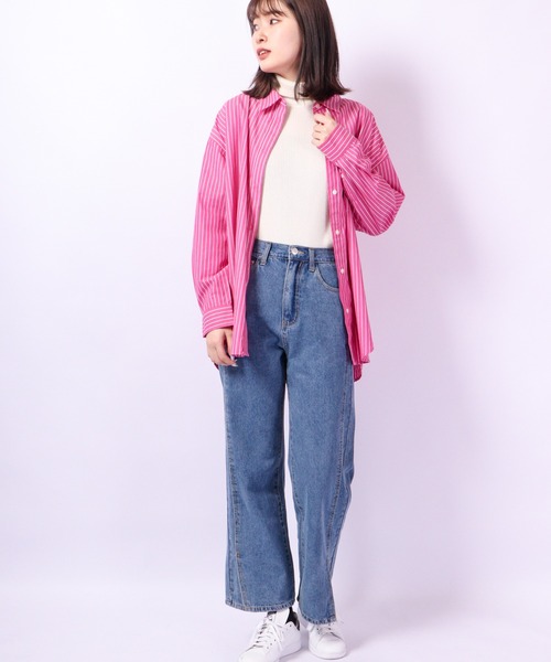 attiree(アティレー)の「attiree デニム 裾スリットパンツ(デニムパンツ・レディース・ブルー/インディゴブルー・S/M/L/XS)」の3枚目の写真