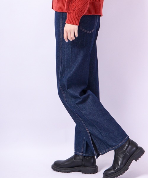 attiree(アティレー)の「attiree デニム 裾スリットパンツ(デニムパンツ・レディース・ブルー/インディゴブルー・S/M/L/XS)」の17枚目の写真
