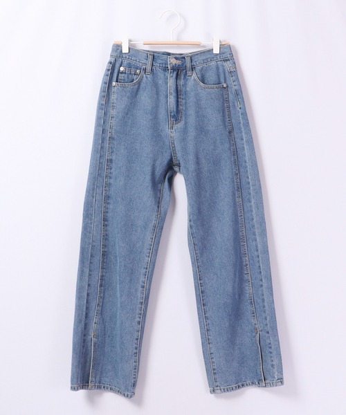 attiree(アティレー)の「attiree デニム 裾スリットパンツ(デニムパンツ・レディース・ブルー/インディゴブルー・S/M/L/XS)」の14枚目の写真