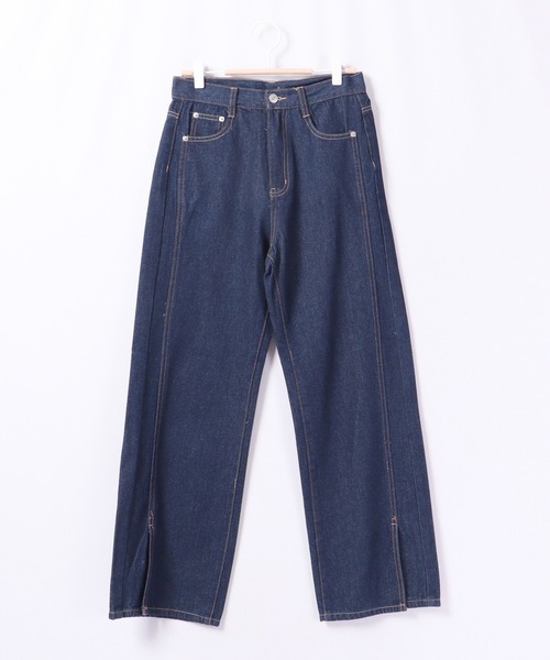 attiree(アティレー)の「attiree デニム 裾スリットパンツ(デニムパンツ・レディース・ブルー/インディゴブルー・S/M/L/XS)」の21枚目の写真
