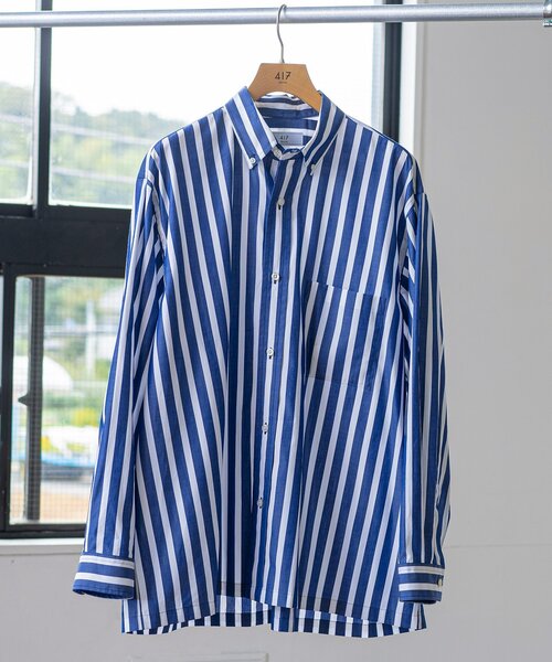 417 EDIFICE(フォーワンセブンエディフィス)の「【Essential / エッセンシャル】B.D STRIPE shirt / ボタンダウンストライプ(シャツ/ブラウス・メンズ・ライトブルー/スカイブルー/ブルー/その他2/ブルー系その他/その他6/その他18・SMALL/MEDIUM/LARGE/XX-LARGE)」の20枚目の写真