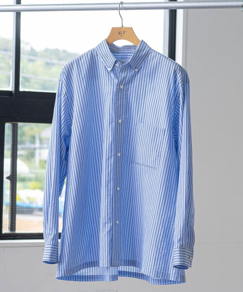 417 EDIFICE(フォーワンセブンエディフィス)の「【Essential / エッセンシャル】B.D STRIPE shirt / ボタンダウンストライプ(シャツ/ブラウス・メンズ・ライトブルー/スカイブルー/ブルー/その他2/ブルー系その他/その他6/その他18・SMALL/MEDIUM/LARGE/XX-LARGE)」の19枚目の写真