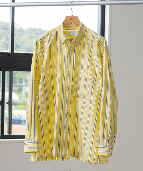 417 EDIFICE(フォーワンセブンエディフィス)の「【Essential / エッセンシャル】B.D STRIPE shirt / ボタンダウンストライプ(シャツ/ブラウス・メンズ・ライトブルー/スカイブルー/ブルー/その他2/ブルー系その他/その他6/その他18・SMALL/MEDIUM/LARGE/XX-LARGE)」の16枚目の写真
