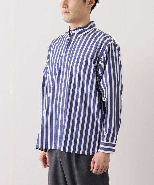 417 EDIFICE(フォーワンセブンエディフィス)の「【Essential / エッセンシャル】B.D STRIPE shirt / ボタンダウンストライプ(シャツ/ブラウス・メンズ・ライトブルー/スカイブルー/ブルー/その他2/ブルー系その他/その他6/その他18・SMALL/MEDIUM/LARGE/XX-LARGE)」の8枚目の写真