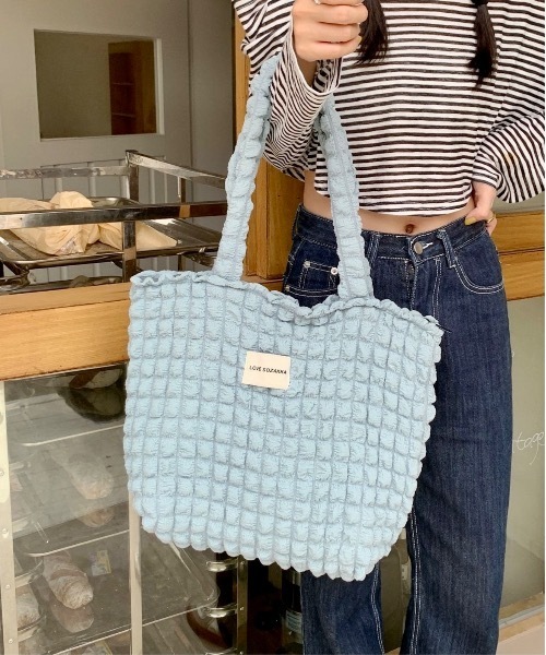 Burner(バーナー)の「【OKUOKU 0909】 ぽこぽこトートバッグ oku-bag-678608859366-179(トートバッグ・レディース・C/D/E/B/A・FREE)」の3枚目の写真