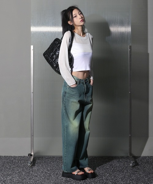 FOLLOWIN（フォロウィン）の「メタリックダウン2WAYバッグ（ショルダーバッグ・レディース・シルバー/ブラック/ゴールド・ONE SIZE）」の5枚目の写真