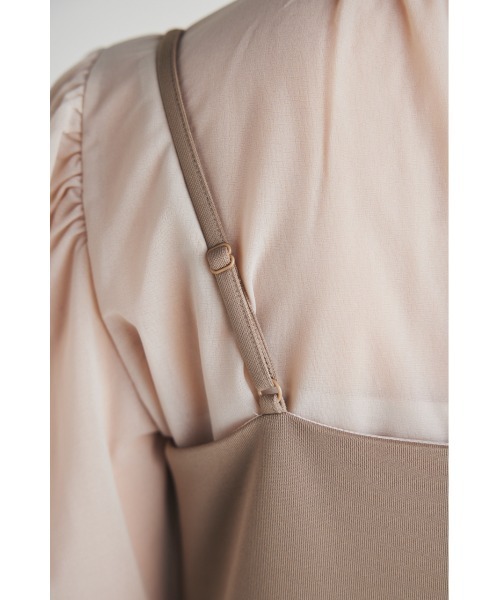 rienda（リエンダ）の「スランティングスリットキャミワンピース（ワンピース・レディース・イエロー/ダークグレー/ベージュ・FREE）」の19枚目の写真