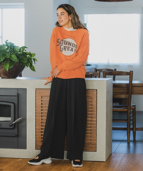 BAYFLOW（ベイフロー）の「アソートロゴピーチプルオーバ（スウェット・レディース・チャコールグレー/オレンジ/アイボリー・FREE）」の22枚目の写真