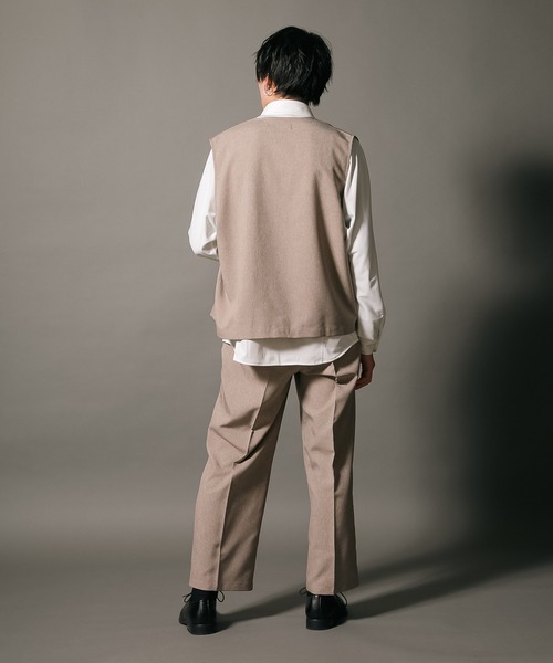 UNIIT(ユニット)の「【UNIIT/ユニット】 ワイドシルエット ワイドパンツ センタープレス イージーパンツ 韓国ファッション モードファッション キレイ目 ウエストゴム(その他パンツ・メンズ・チャコールグレー/ベージュ/ブラック・SMALL/MEDIUM/LARGE/X-LARGE)」の15枚目の写真