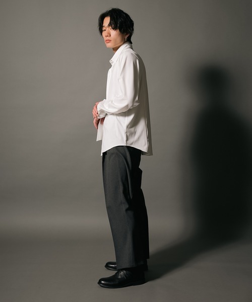 UNIIT(ユニット)の「【UNIIT/ユニット】 ワイドシルエット ワイドパンツ センタープレス イージーパンツ 韓国ファッション モードファッション キレイ目 ウエストゴム(その他パンツ・メンズ・チャコールグレー/ベージュ/ブラック・SMALL/MEDIUM/LARGE/X-LARGE)」の20枚目の写真