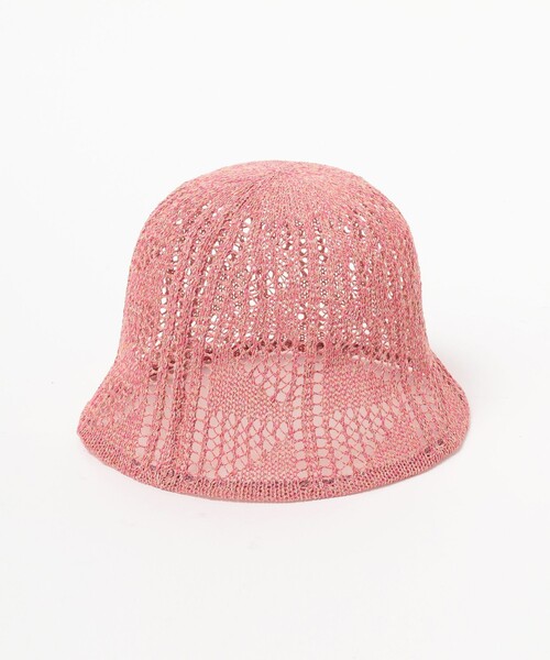 Ray BEAMS(レイビームス)の「Ray BEAMS / 透かし編 サーモ ハット(ハット・レディース・ピンク/グリーン/イエロー・ONE SIZE)」の7枚目の写真